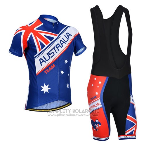 2014 Odziez Rowerowa Monton Mistrz Australia Krotkie Rekawy i Rowerowe Szelkach